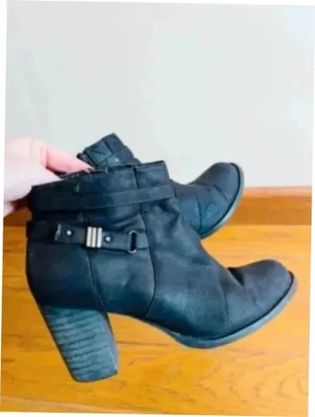 Sublime bottines chaussure à talon taille 40 neuf noir en cuir à bout rond new look shoes