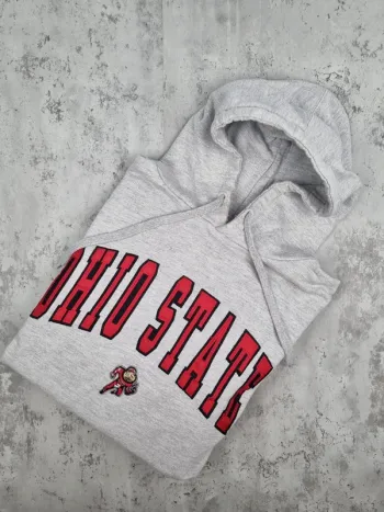 Sweat à capuche universitaire Ohio State gris clair – Taille 2X / 56-58 FR (mesures en photos)