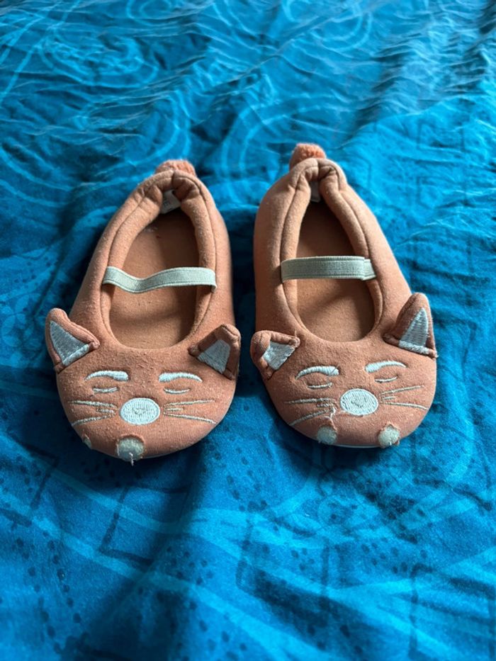 Chaussons moelleux chat