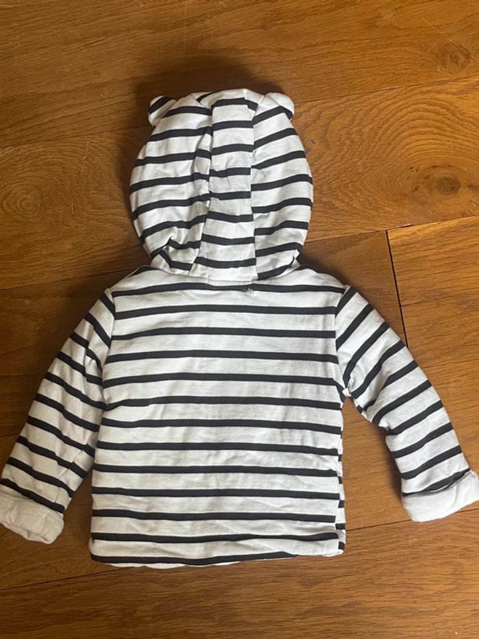 Veste chaude à rayure 6 mois - photo numéro 3