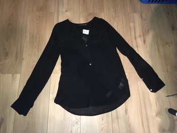 belle chemise noire zara neuve XS