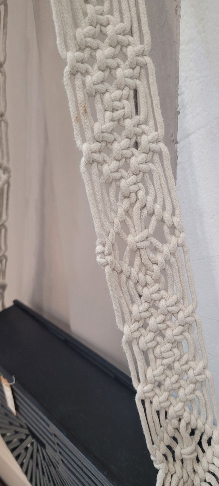 Sac demi lune bambou et macramé Neuf - photo numéro 4