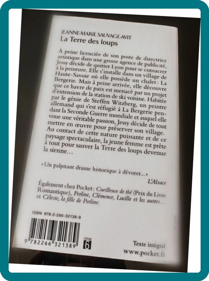 La terre des loups - Jeanne-Marie Sauvage-Avit | Roman contemporain, montagne & art, état neuf - photo numéro 2