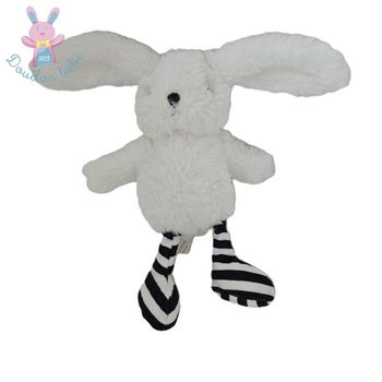 Doudou Lapin fourrure blanc et rayé noir SEPHORA