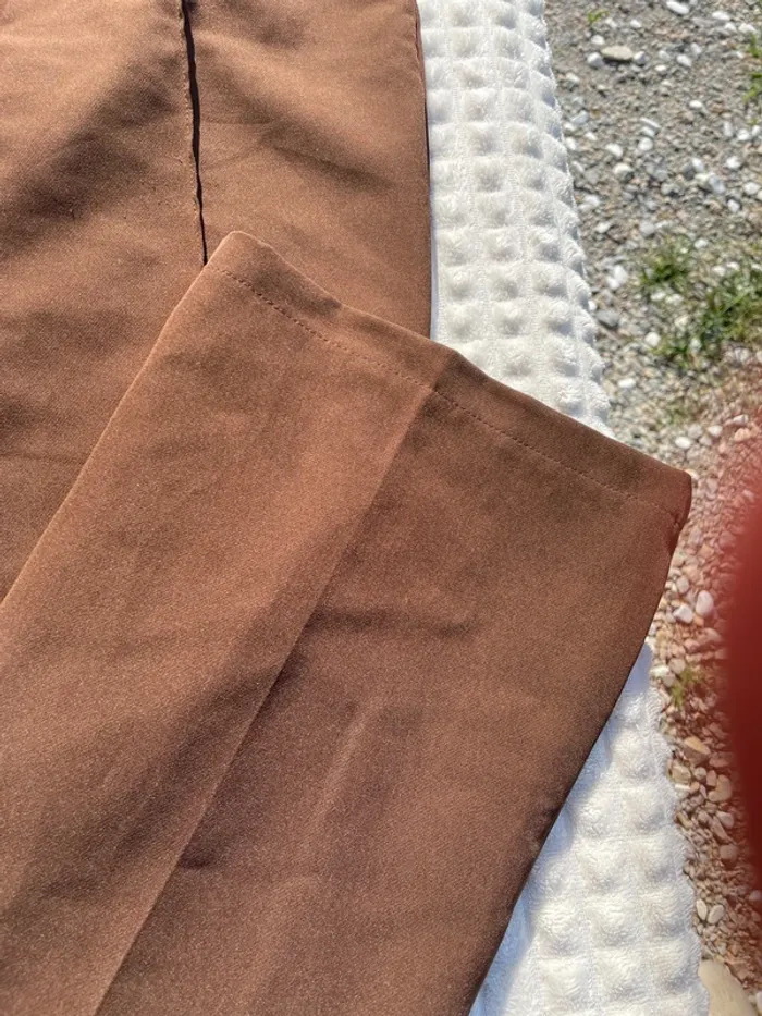 Pantalon tailleur marron Tally Weijl – Taille S, coupe évasée - photo numéro 2