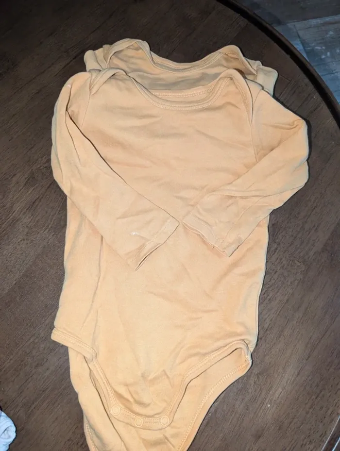 Lot de 3 body jaunes moutarde - photo numéro 2