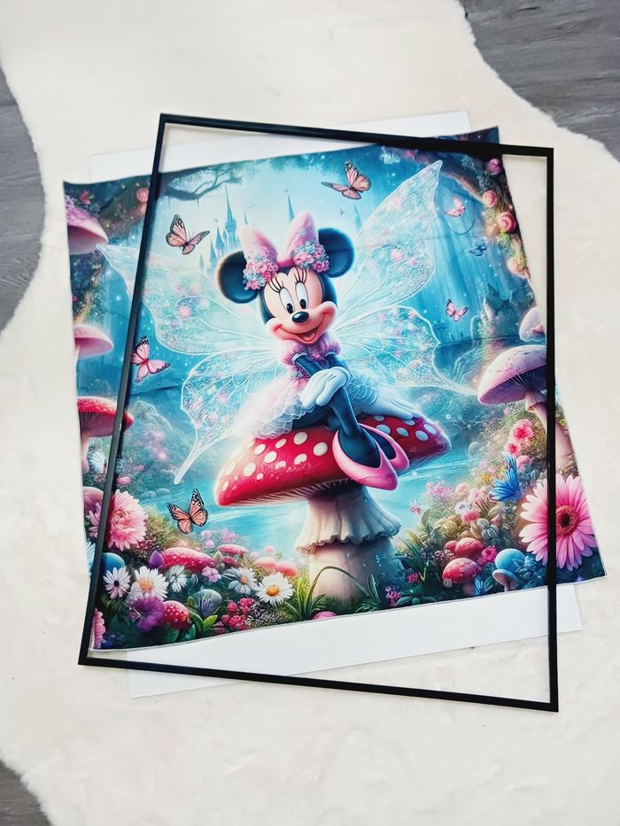 Decoration murale Impression sur toile tissus 70x70 neuf à encadrer - photo numéro 2