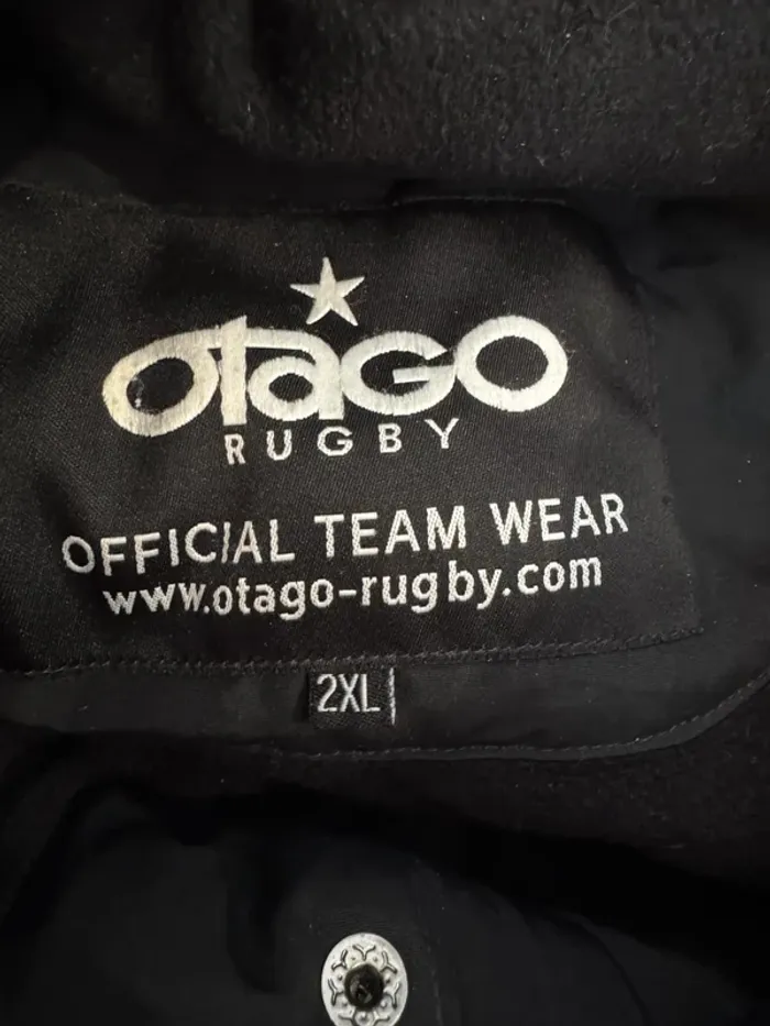 Long manteau noir Otago Rugby, taille 2XL, bon état - photo numéro 4