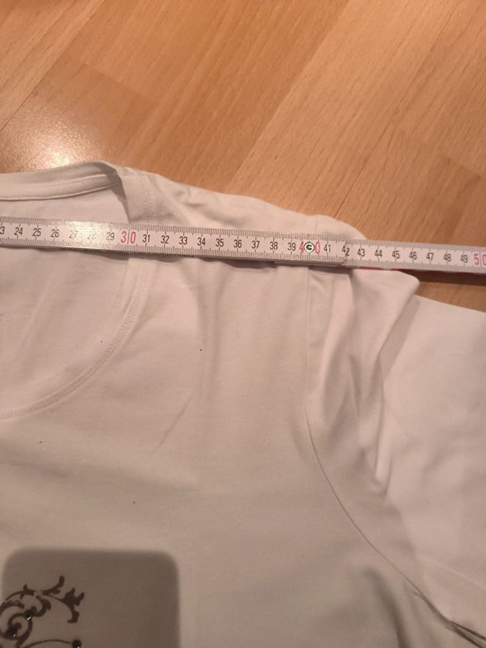 T-shirt blanc manches 3/4 Canda taille XL - photo numéro 6