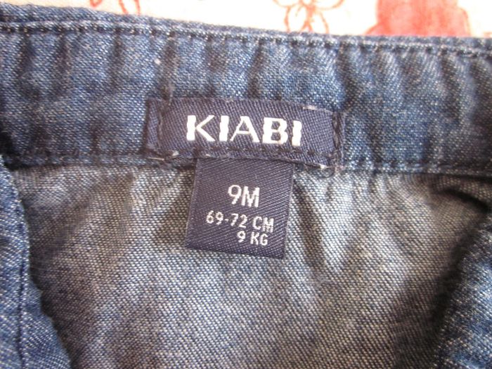 Chemise manches courtes jean 9 mois - photo numéro 3