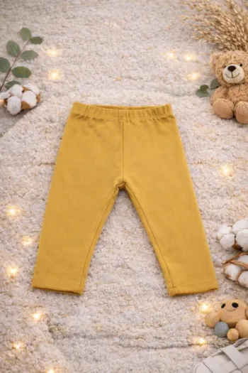 💛 Legging bébé – 6 mois – TEX – Jaune moutarde 💛