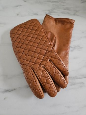 Gants en cuir marron taille L
