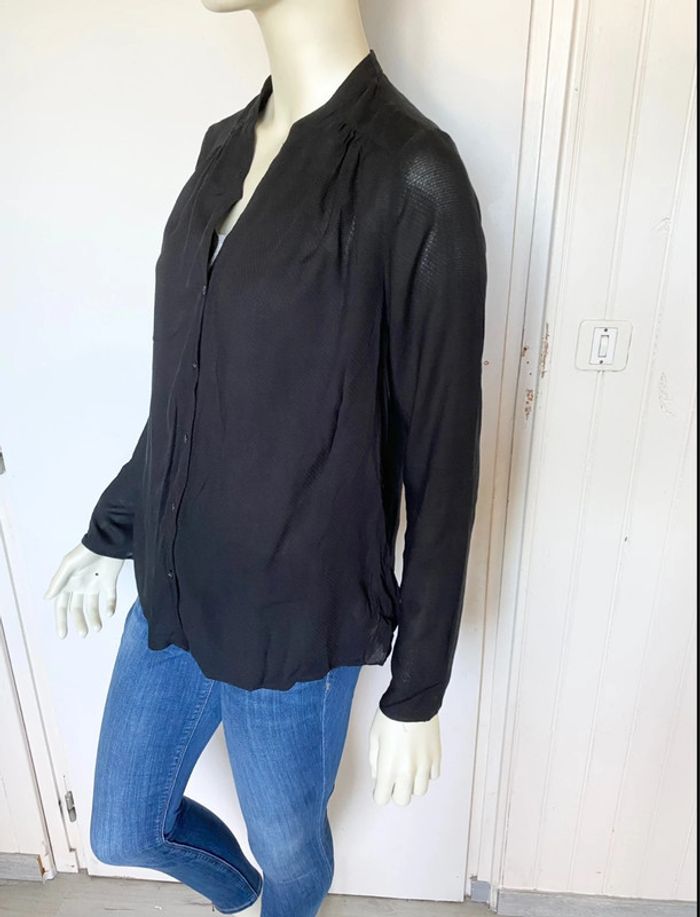 Blouse fluide boutonnée – TEX – Noire classique – Taille 38/M – Excellent état - photo numéro 5