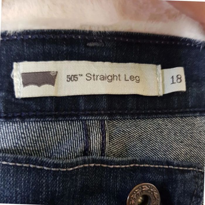 Jean Levi's 505 Straight Leg W34 L32 Bleu Marine - photo numéro 8