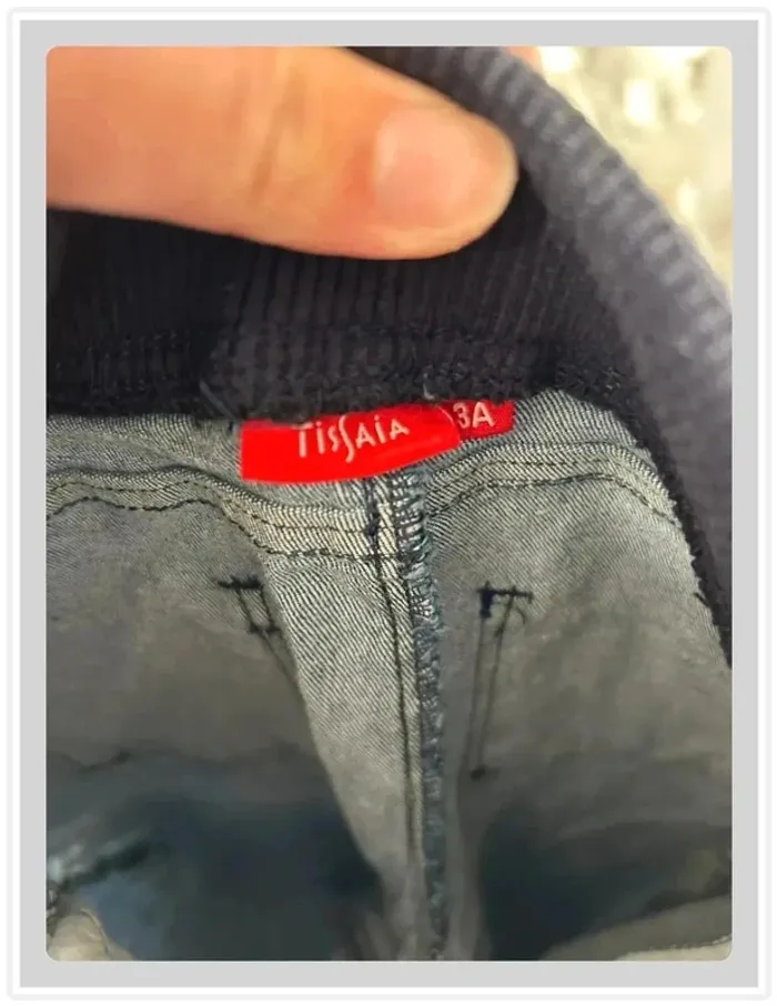 Jeans bleu marine 3 ans, tissaia - photo numéro 3