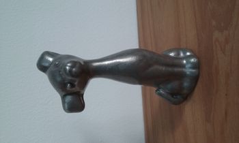 bibelot petit chien en étain