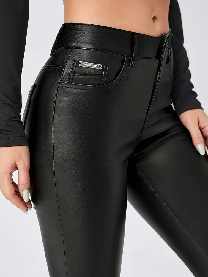 Pantalon simili cuir noir neuf femme