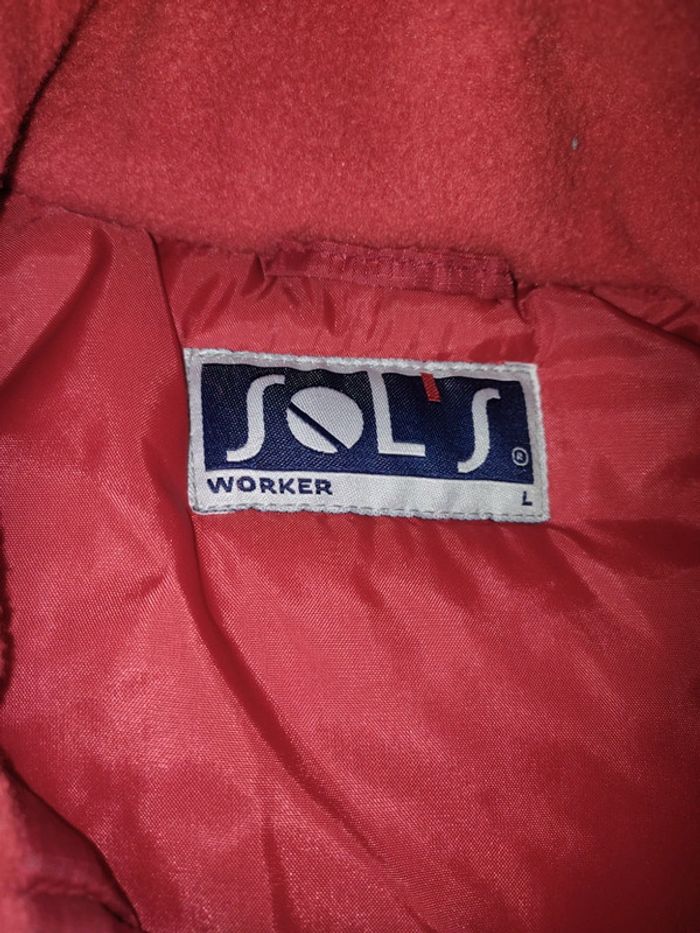 Doudoune gilet sans manches rouge poches Sol's taille L 40 - photo numéro 5