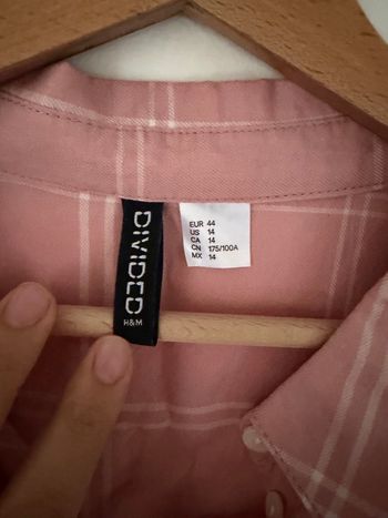 Chemise rose à carreaux 