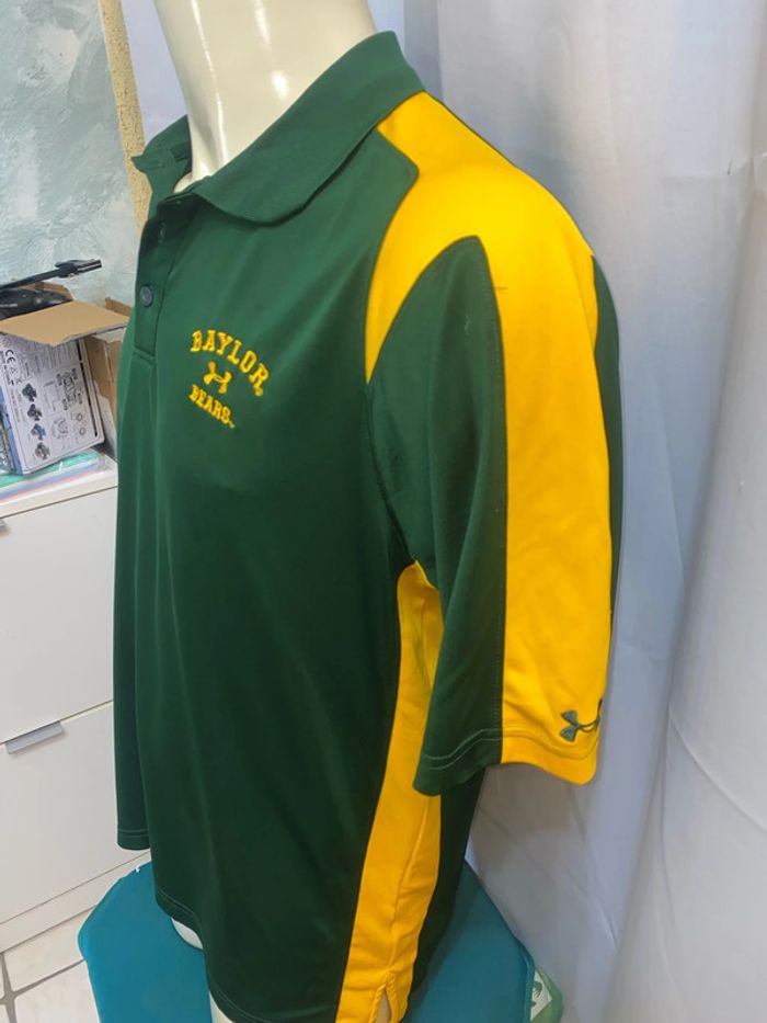 Polo vert/jaune Baylor Bears Under Amour taille XL - n4j - photo numéro 3