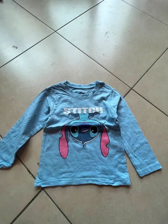 t-shirt manche longue stitch taille 86 cm