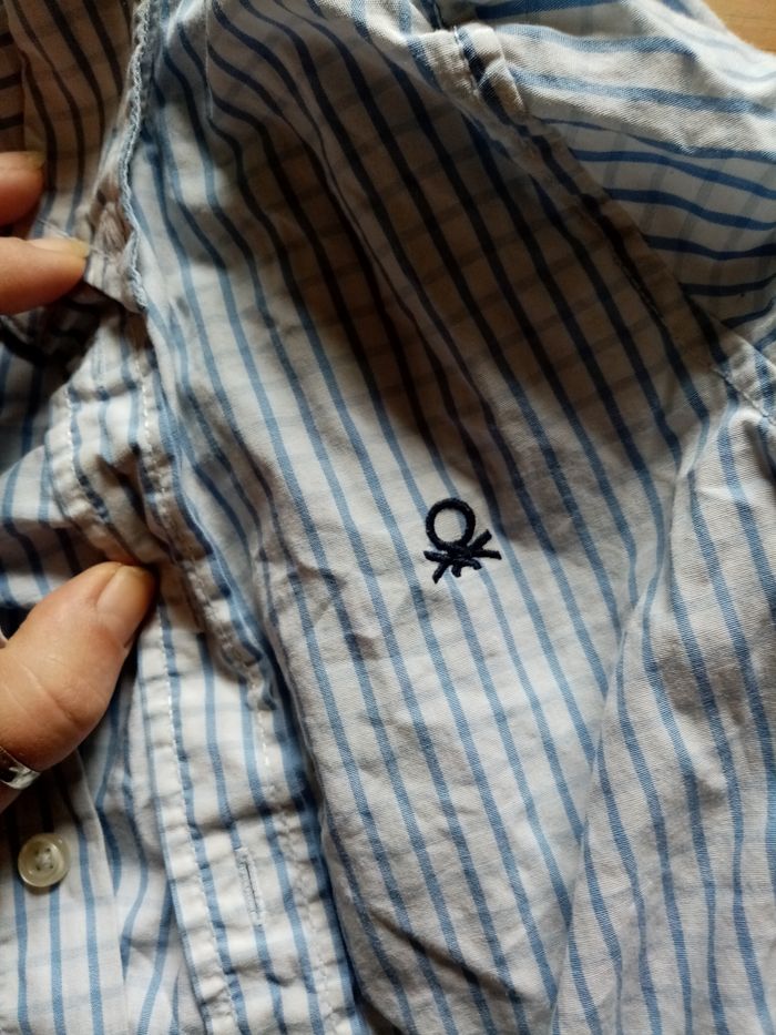 Lot 2 chemises blanc et bleu 36 mois - photo numéro 2