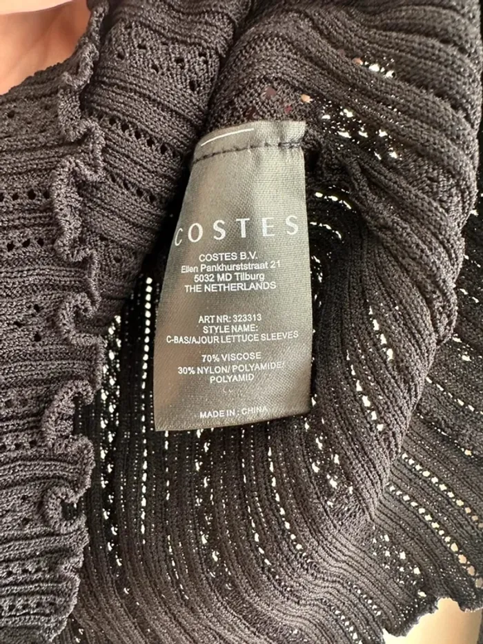 Pull noir en maille, manches longues , Costes Taille S - photo numéro 6