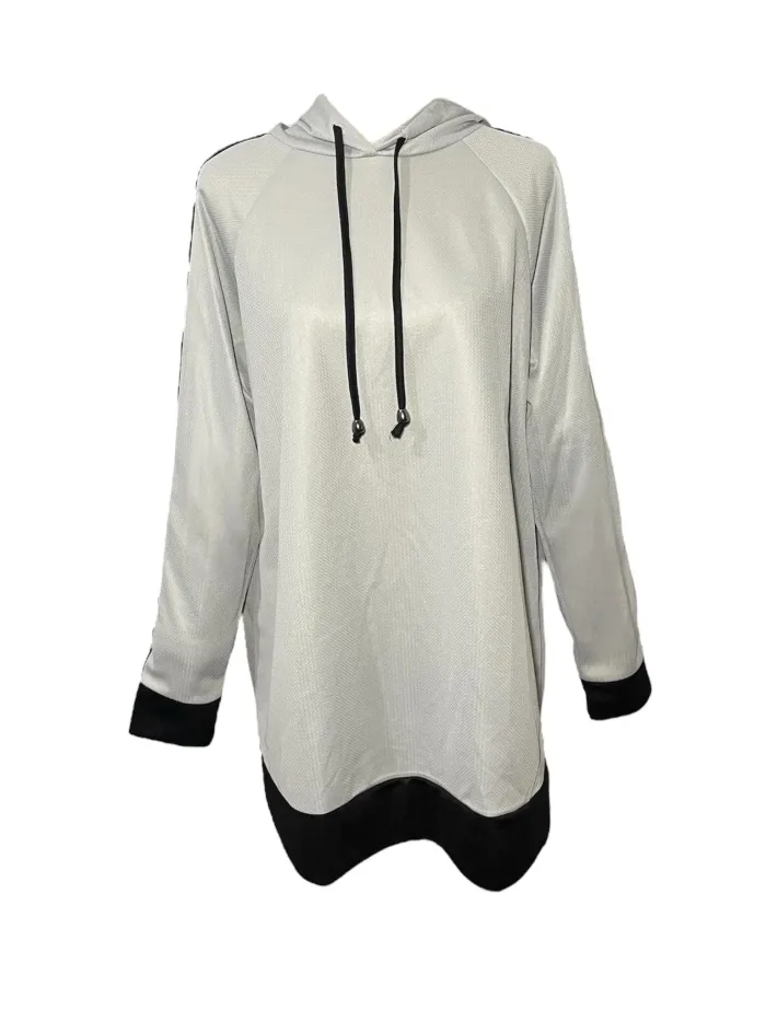 Sweat à capuche pull Tavin gris noir femme Taille L Neuf