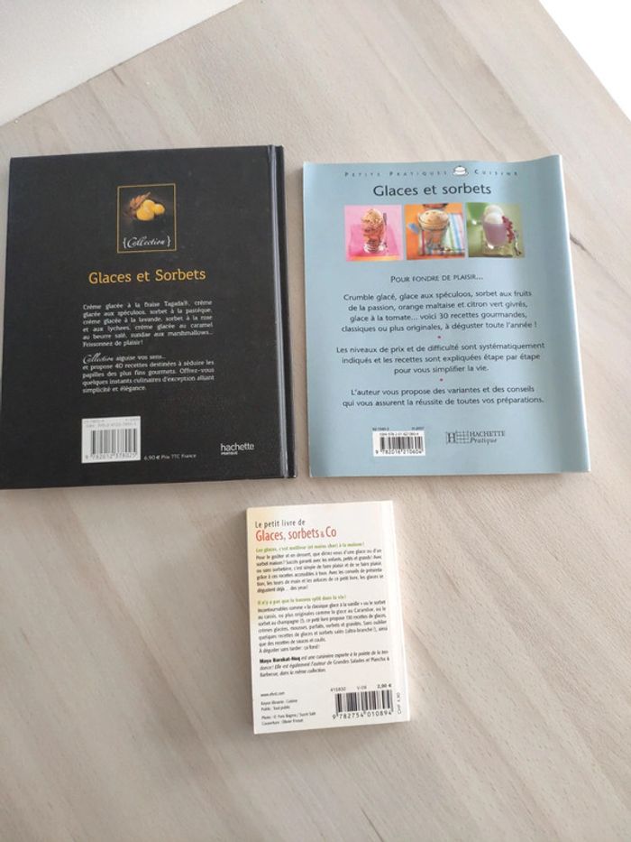 Lot 3 livres Glaces et sorbets hachette pratique - photo numéro 2