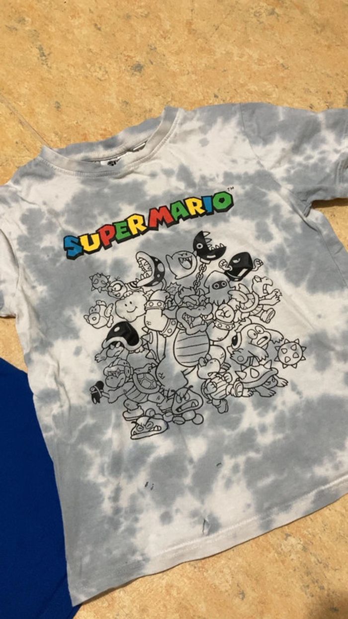 Lot 2 t-shirt 8 ans Mario - photo numéro 3