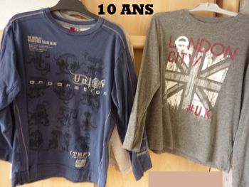 2 T-shirts 10 ans