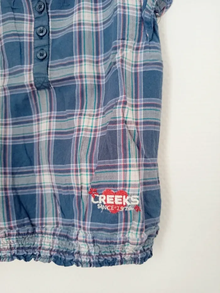Chemise manches courtes à carreaux fille w - photo numéro 2