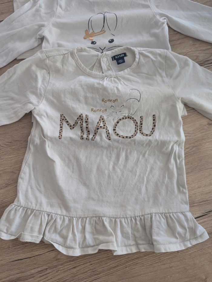 Lot de 3 t shirt manches longues 12 mois - photo numéro 2
