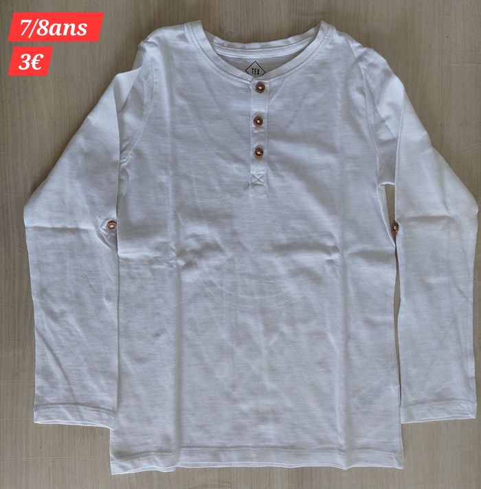 T-shirt blanc garçon 8ans - photo numéro 2