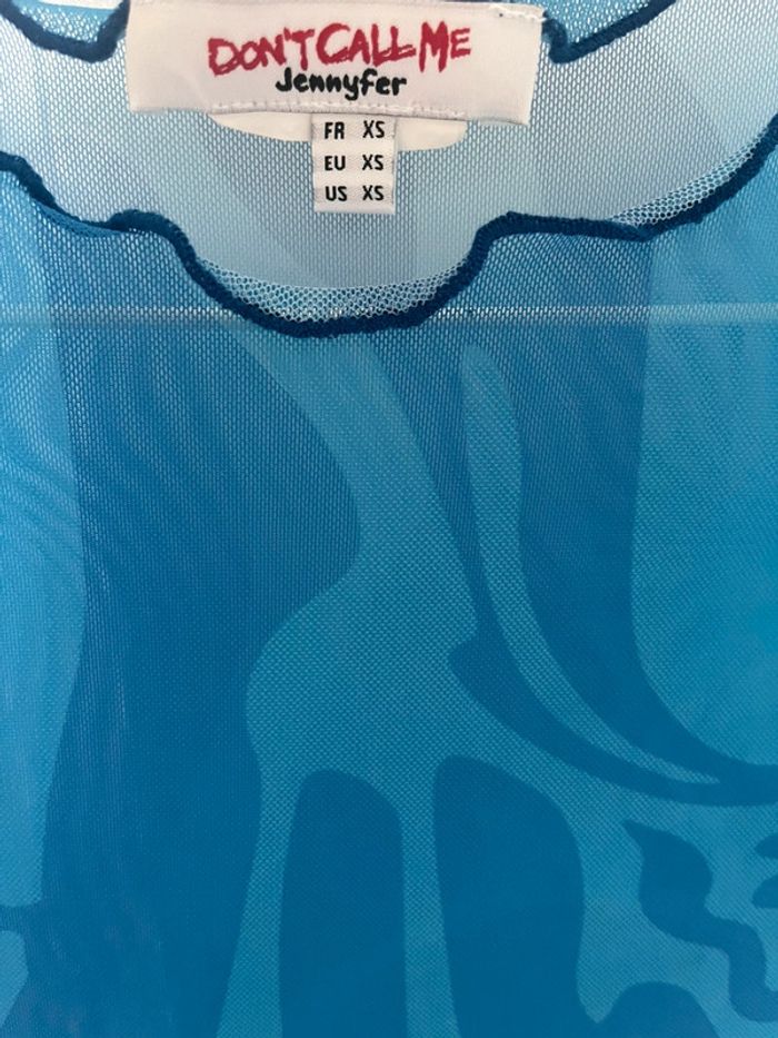 Tee shirt bleu transparent - photo numéro 3