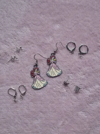 Boucles d’oreilles Ariel la petite sirène Disney