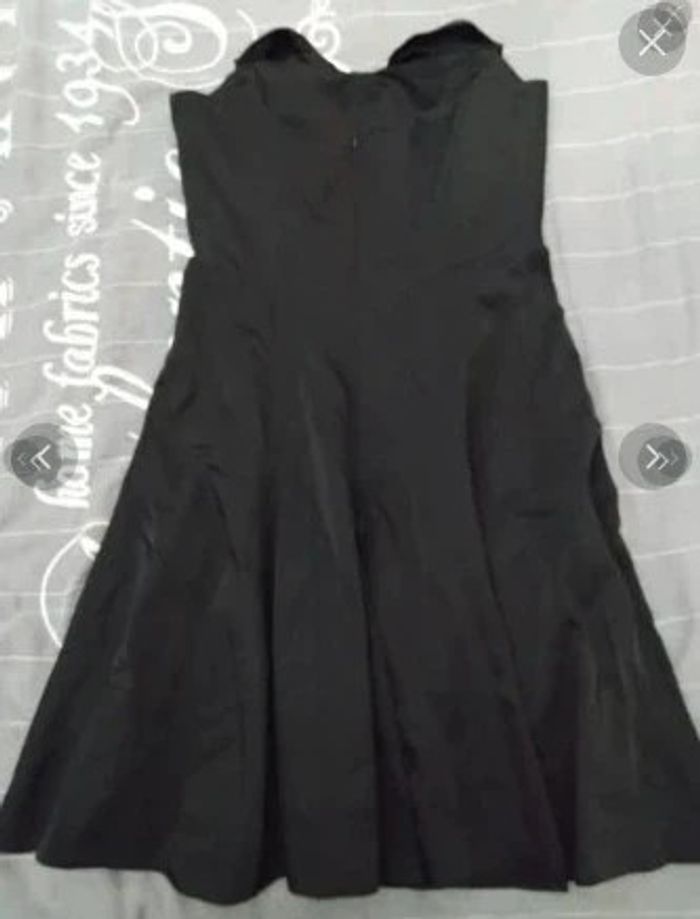 Robe cocktail bustier ou bretelles noires rétro noire t 40 - photo numéro 6