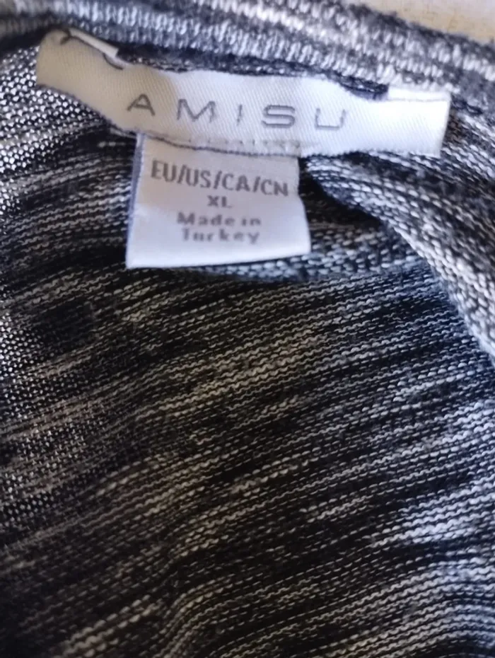👗 Combinaison femme – Gris à fines rayures bleutées – Taille XL – Marque Amisu - photo numéro 3