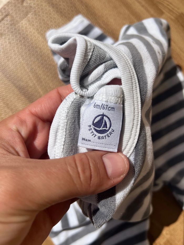 Pyjama 6 mois rayé - photo numéro 2