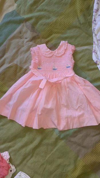 Robe rose cache cœur  au dos