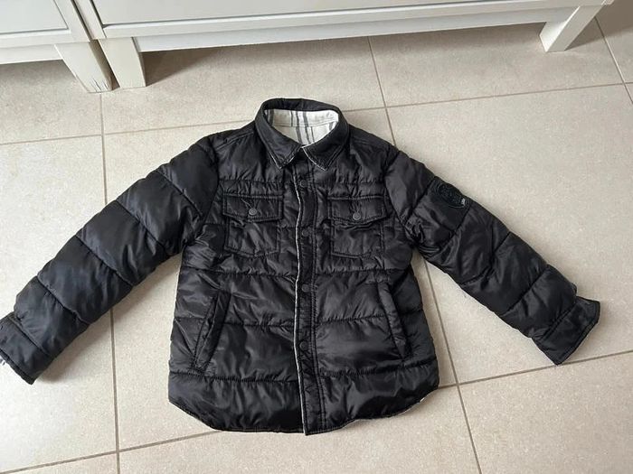 Doudoune misaison réversible noire et carreaux garçon IKKS 5ans - photo numéro 4