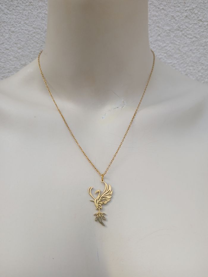Collier en acier inoxydable doré Phoenix - photo numéro 2