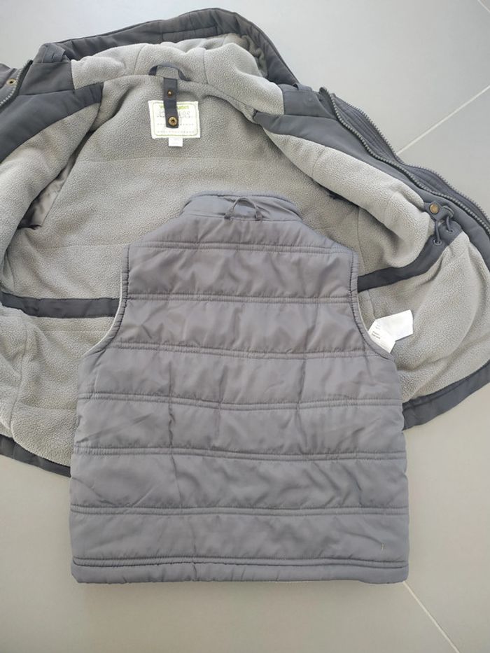 Parka 3 en 1 avec blouson amovible gris Vertbaudet 4 ans 102 cm - photo numéro 4