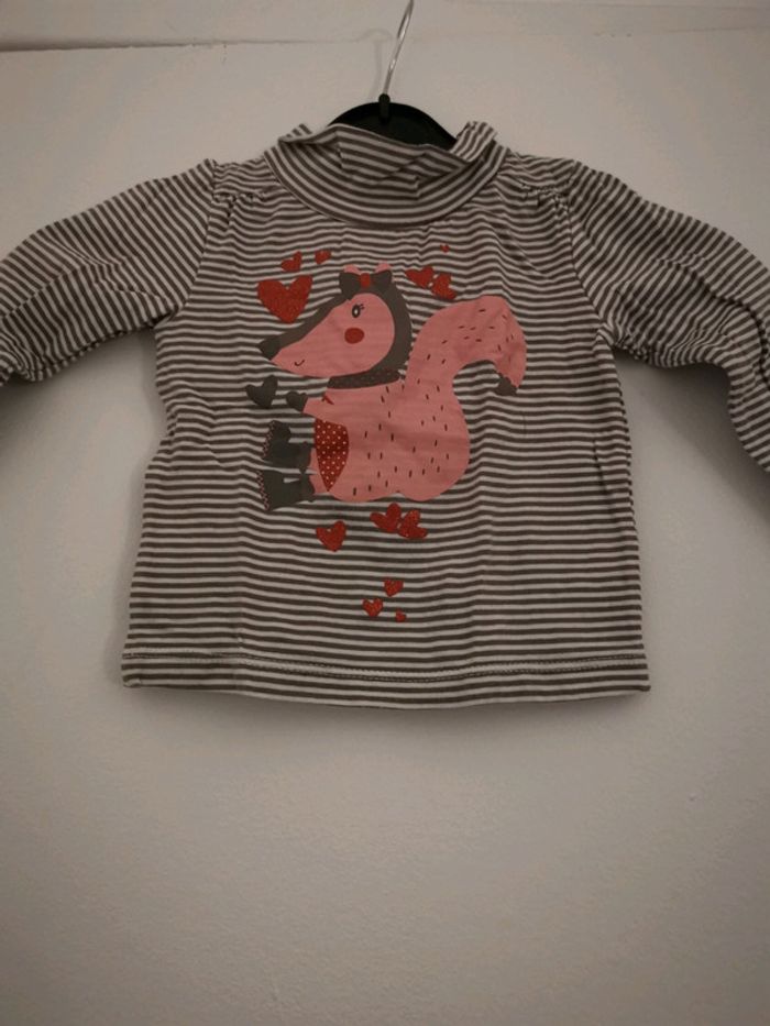 Tee shirt in extenso 68 cm