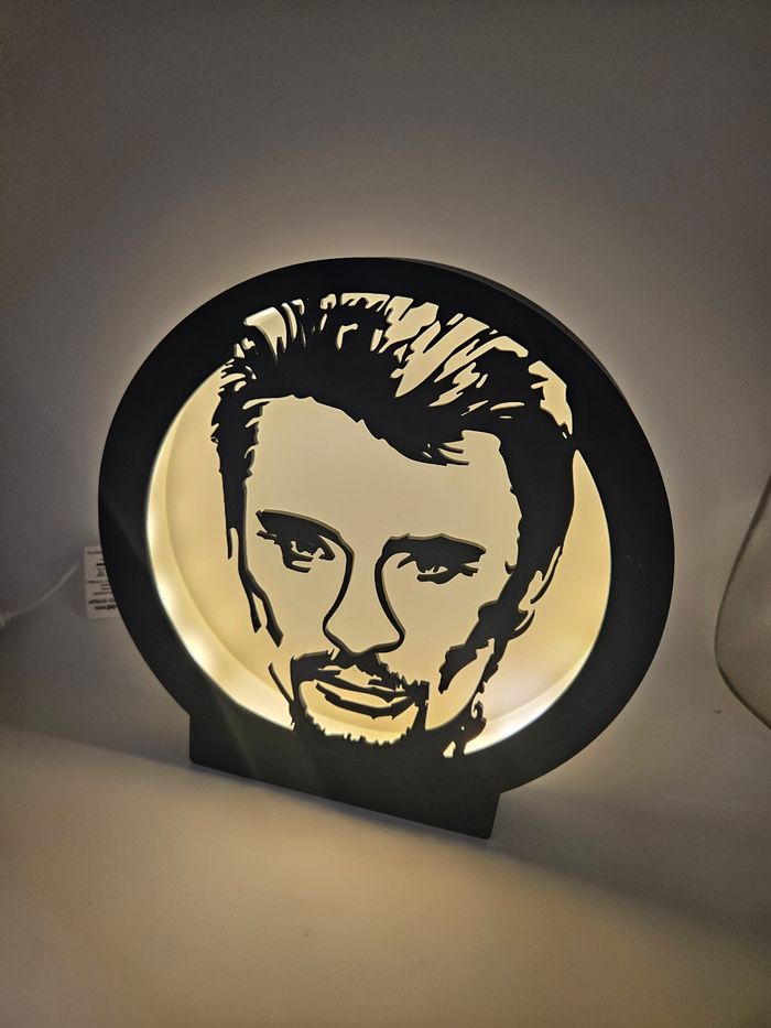 Lampe lumineuse à led johnny hallyday
