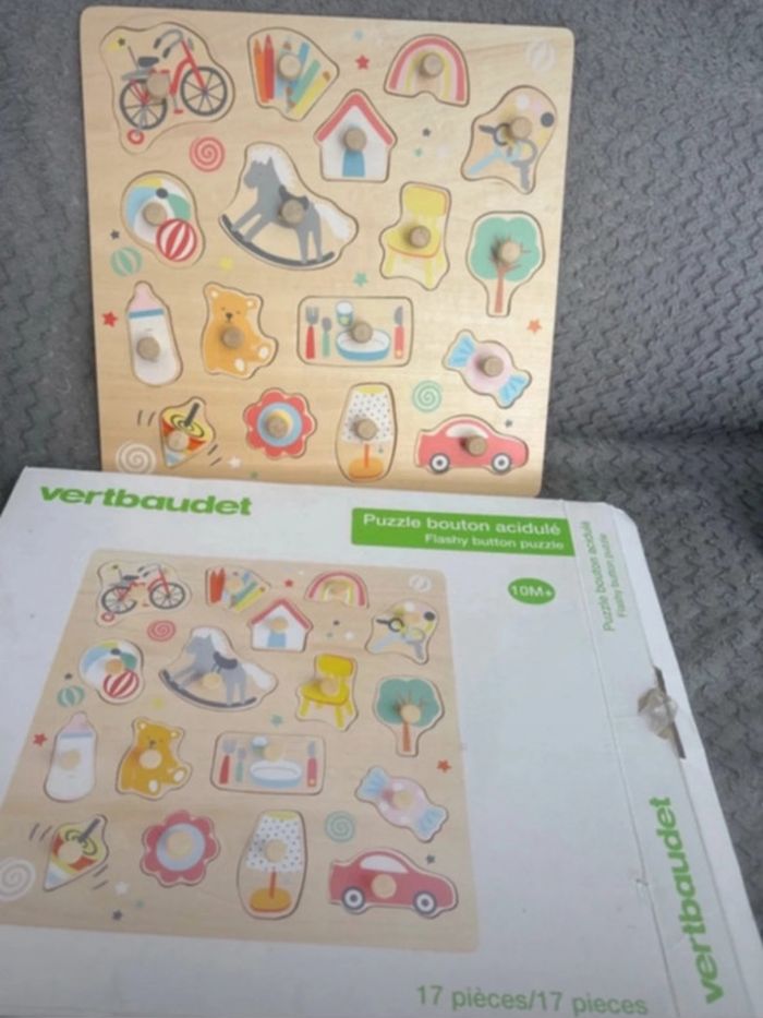 Puzzle en bois Vertbaudet complet 10 m+