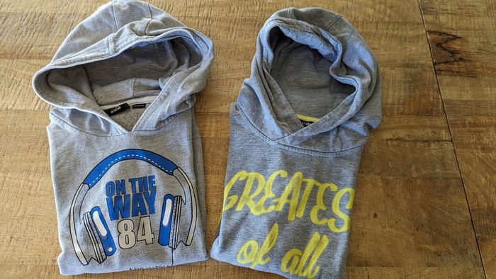 Lot de 2 sweats à capuche