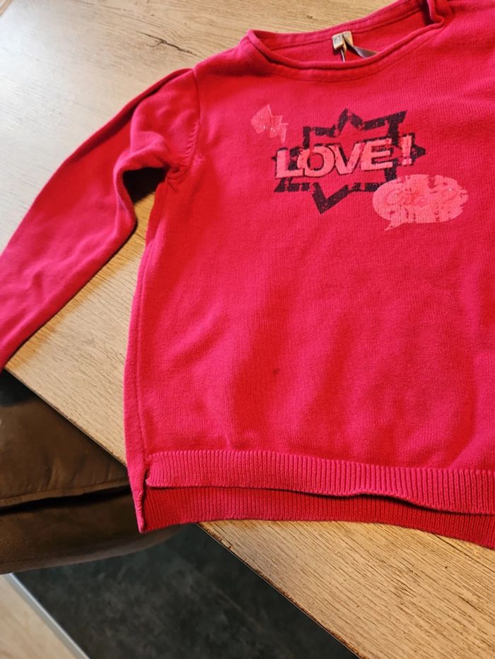 Pull léger à manches longues, rose fushia, Orchestra, taille 5 ans, peu mis - photo numéro 8
