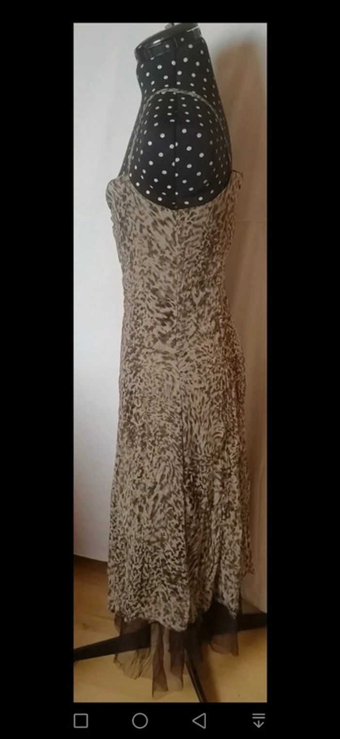 Robe bretelles volants camouflage / safari kaki marron taille 3 ou L Astuces - photo numéro 5