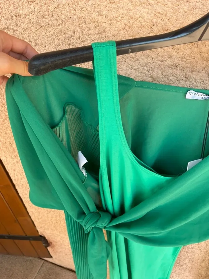 Robe verte avec gilet taille S - photo numéro 3